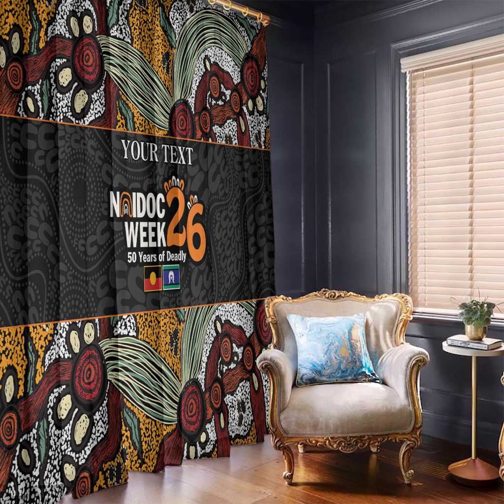 Personalised NAIDOC Deadly 50 Years Window Curtain Minimalist Aboriginal Art