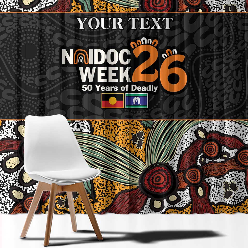 Personalised NAIDOC Deadly 50 Years Window Curtain Minimalist Aboriginal Art