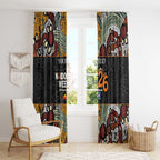 Personalised NAIDOC Deadly 50 Years Window Curtain Minimalist Aboriginal Art