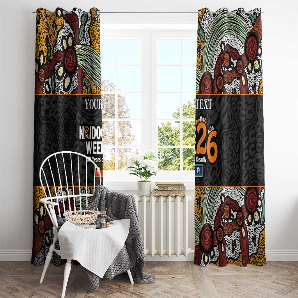 Personalised NAIDOC Deadly 50 Years Window Curtain Minimalist Aboriginal Art