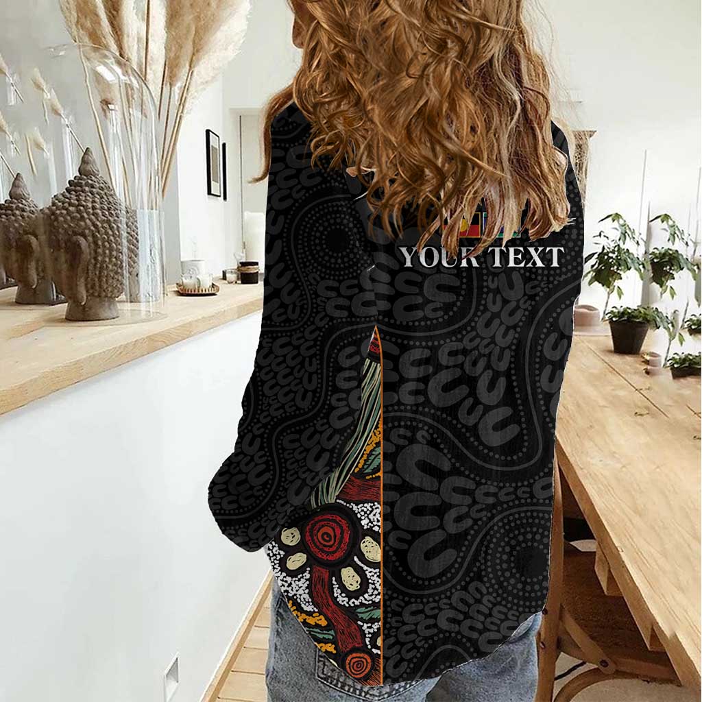 Personalised NAIDOC Deadly 50 Years Women Casual Shirt Minimalist Aboriginal Art
