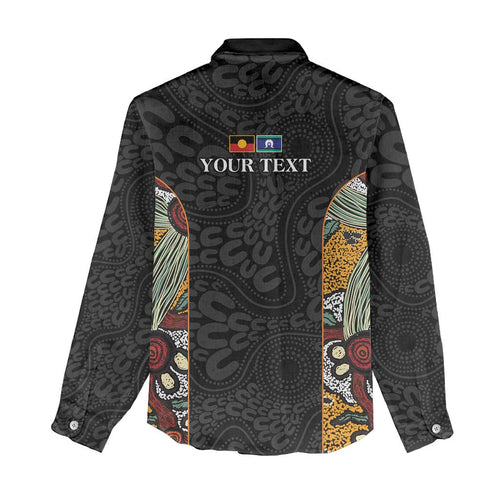 Personalised NAIDOC Deadly 50 Years Women Casual Shirt Minimalist Aboriginal Art