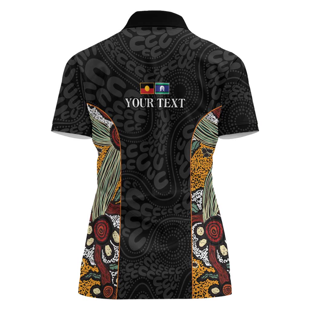 Personalised NAIDOC Deadly 50 Years Women Polo Shirt Minimalist Aboriginal Art