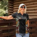 Personalised NAIDOC Deadly 50 Years Women Polo Shirt Minimalist Aboriginal Art