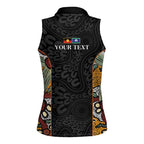 Personalised NAIDOC Deadly 50 Years Women Sleeveless Polo Shirt Minimalist Aboriginal Art