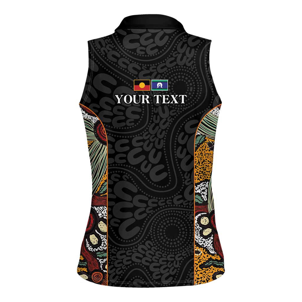 Personalised NAIDOC Deadly 50 Years Women Sleeveless Polo Shirt Minimalist Aboriginal Art