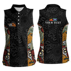 Personalised NAIDOC Deadly 50 Years Women Sleeveless Polo Shirt Minimalist Aboriginal Art