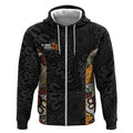 Personalised NAIDOC Deadly 50 Years Zip Hoodie Minimalist Aboriginal Art