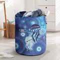 NAIDOC Deadly 50 Years Laundry Basket Jellyfish Aboriginal Culture Inspired Blue