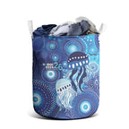 NAIDOC Deadly 50 Years Laundry Basket Jellyfish Aboriginal Culture Inspired Blue
