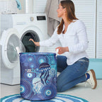 NAIDOC Deadly 50 Years Laundry Basket Jellyfish Aboriginal Culture Inspired Blue