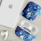 NAIDOC Deadly 50 Years AirPods Case Jellyfish Aboriginal Culture Inspired Blue