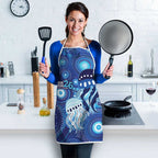 NAIDOC Deadly 50 Years Apron Jellyfish Aboriginal Culture Inspired Blue