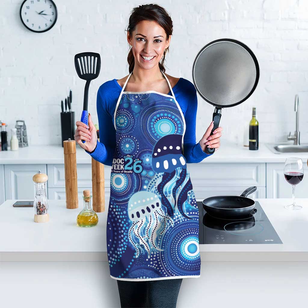 NAIDOC Deadly 50 Years Apron Jellyfish Aboriginal Culture Inspired Blue