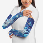 NAIDOC Deadly 50 Years Arm Sleeves Jellyfish Aboriginal Culture Inspired Blue