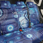 NAIDOC Deadly 50 Years Back Car Seat Cover Jellyfish Aboriginal Culture Inspired Blue