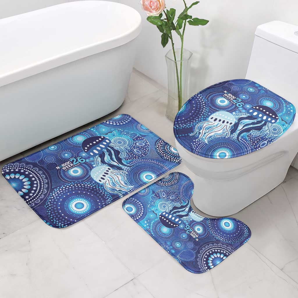 NAIDOC Deadly 50 Years Bathroom Set Jellyfish Aboriginal Culture Inspired Blue