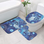 NAIDOC Deadly 50 Years Bathroom Set Jellyfish Aboriginal Culture Inspired Blue