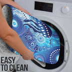 NAIDOC Deadly 50 Years Bathroom Set Jellyfish Aboriginal Culture Inspired Blue