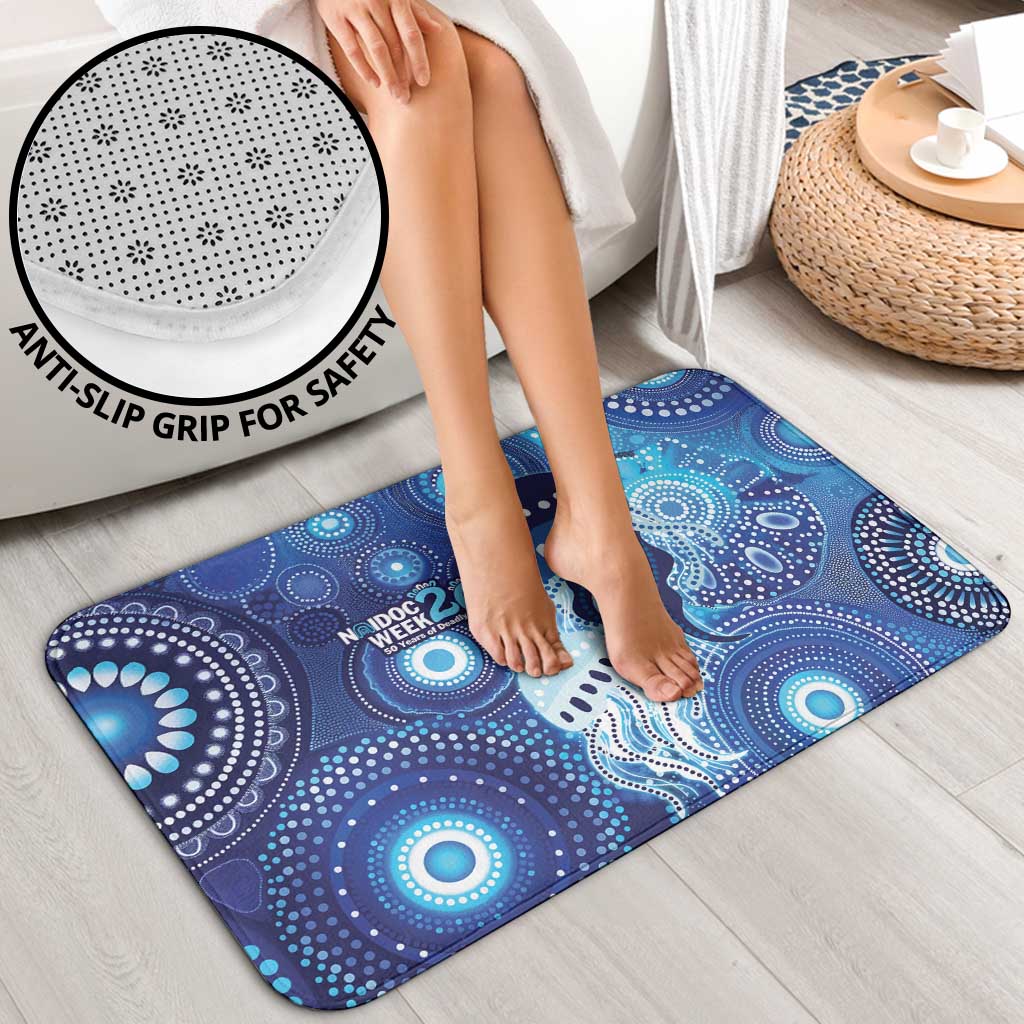 NAIDOC Deadly 50 Years Bathroom Set Jellyfish Aboriginal Culture Inspired Blue