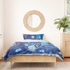 NAIDOC Deadly 50 Years Bedding Set Jellyfish Aboriginal Culture Inspired Blue