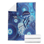 NAIDOC Deadly 50 Years Blanket Jellyfish Aboriginal Culture Inspired Blue