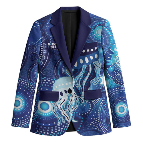 NAIDOC Deadly 50 Years Blazer Jellyfish Aboriginal Culture Inspired Blue