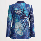 NAIDOC Deadly 50 Years Blazer Jellyfish Aboriginal Culture Inspired Blue