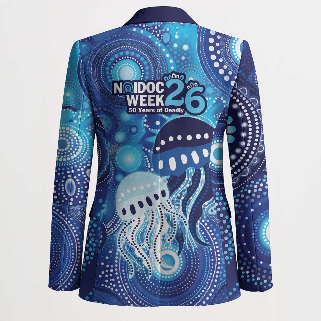 NAIDOC Deadly 50 Years Blazer Jellyfish Aboriginal Culture Inspired Blue