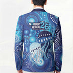 NAIDOC Deadly 50 Years Blazer Jellyfish Aboriginal Culture Inspired Blue