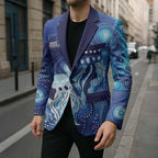 NAIDOC Deadly 50 Years Blazer Jellyfish Aboriginal Culture Inspired Blue