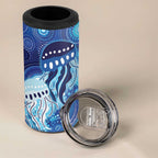 NAIDOC Deadly 50 Years 4 in 1 Can Cooler Tumbler Jellyfish Aboriginal Culture Inspired Blue