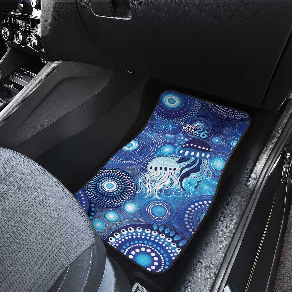 NAIDOC Deadly 50 Years Car Mats Jellyfish Aboriginal Culture Inspired Blue