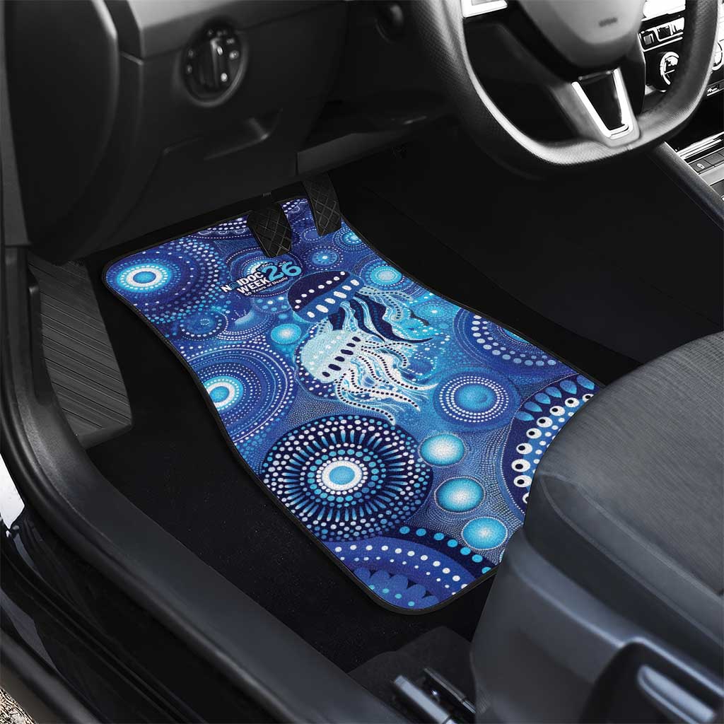 NAIDOC Deadly 50 Years Car Mats Jellyfish Aboriginal Culture Inspired Blue