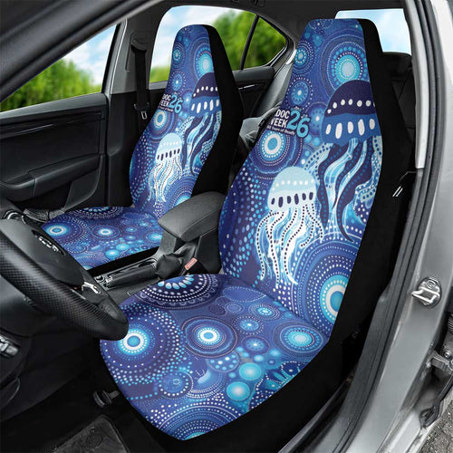 NAIDOC Deadly 50 Years Car Seat Cover Jellyfish Aboriginal Culture Inspired Blue