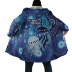 NAIDOC Deadly 50 Years Cloak Jellyfish Aboriginal Culture Inspired Blue