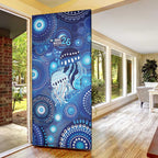NAIDOC Deadly 50 Years Door Cover Jellyfish Aboriginal Culture Inspired Blue
