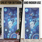 NAIDOC Deadly 50 Years Door Cover Jellyfish Aboriginal Culture Inspired Blue