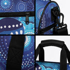NAIDOC Deadly 50 Years Duffle Bag Jellyfish Aboriginal Culture Inspired Blue