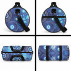 NAIDOC Deadly 50 Years Duffle Bag Jellyfish Aboriginal Culture Inspired Blue