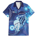 NAIDOC Deadly 50 Years Hawaiian Shirt Jellyfish Aboriginal Culture Inspired Blue