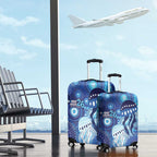 NAIDOC Deadly 50 Years Luggage Cover Jellyfish Aboriginal Culture Inspired Blue