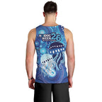 NAIDOC Deadly 50 Years Men Tank Top Jellyfish Aboriginal Culture Inspired Blue