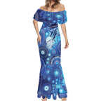 NAIDOC Deadly 50 Years Mermaid Dress Jellyfish Aboriginal Culture Inspired Blue