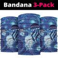 NAIDOC Deadly 50 Years Neck Gaiter Jellyfish Aboriginal Culture Inspired Blue