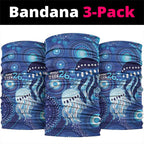 NAIDOC Deadly 50 Years Neck Gaiter Jellyfish Aboriginal Culture Inspired Blue