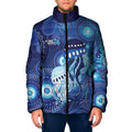 NAIDOC Deadly 50 Years Padded Jacket Jellyfish Aboriginal Culture Inspired Blue