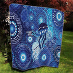 NAIDOC Deadly 50 Years Quilt Jellyfish Aboriginal Culture Inspired Blue