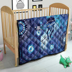 NAIDOC Deadly 50 Years Quilt Jellyfish Aboriginal Culture Inspired Blue