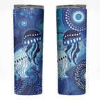 NAIDOC Deadly 50 Years Skinny Tumbler Jellyfish Aboriginal Culture Inspired Blue